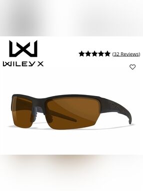 Wiley X Men’s Black Frame Brown Lens Sunglasses